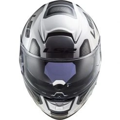Integrierter Motorradhelm Aus Ls2-Faser FF397 VECTOR Evo Automat Matt Titanweiß -Ls2 Elegant Boutique integrierter motorradhelm aus ls2 faser ff397 vector evo automat matt titanweiss 107134