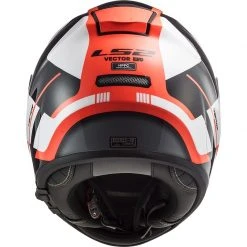 Integrierter Motorradhelm Aus Ls2-Faser FF397 VECTOR Evo Automat Weiß Orange Fluo -Ls2 Elegant Boutique integrierter motorradhelm aus ls2 faser ff397 vector evo automat weiss orange fluo 107146