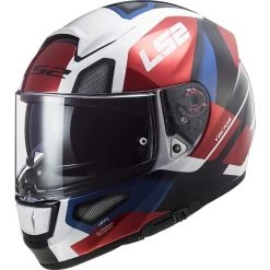 Integrierter Motorradhelm Aus Ls2-Faser FF397 VECTOR Evo Automat Weiß Rot