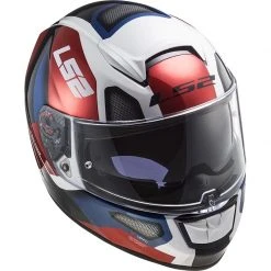 Integrierter Motorradhelm Aus Ls2-Faser FF397 VECTOR Evo Automat Weiß Rot -Ls2 Elegant Boutique integrierter motorradhelm aus ls2 faser ff397 vector evo automat weiss rot 107139