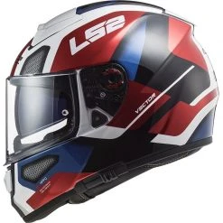 Integrierter Motorradhelm Aus Ls2-Faser FF397 VECTOR Evo Automat Weiß Rot -Ls2 Elegant Boutique integrierter motorradhelm aus ls2 faser ff397 vector evo automat weiss rot 107140