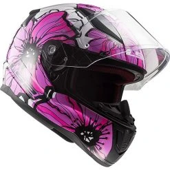 Integrierter Motorradhelm LS2 FF353 RAPID Poppies Pink -Ls2 Elegant Boutique integrierter motorradhelm ls2 ff353 rapid poppies pink 66833