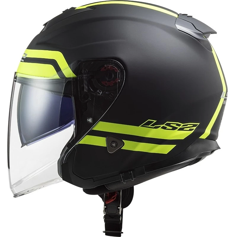 Jet-Helm Aus Ls2-Motorradfaser OF521 INFINITY Hyper Matt Titanium Yellow Fluo 6 Jet-Helm Aus Ls2-Motorradfaser OF521 INFINITY Hyper Matt Titanium Yellow Fluo – Bild 4