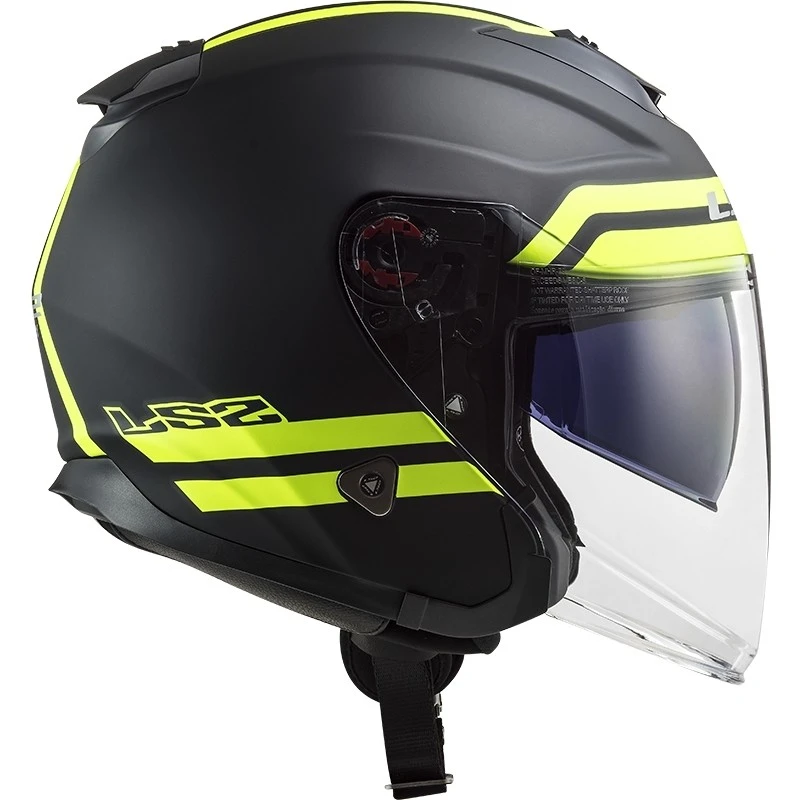 Jet-Helm Aus Ls2-Motorradfaser OF521 INFINITY Hyper Matt Titanium Yellow Fluo 7 Jet-Helm Aus Ls2-Motorradfaser OF521 INFINITY Hyper Matt Titanium Yellow Fluo – Bild 5