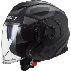 Jet Helm Doppelvisier Motorrad Ls2 OF570 VERSO Marker Matt Black Titanium
