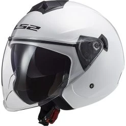 Jet Moto Helm Ls2 Doppelvisier Ls2 OF573 TWISTER 2 Solid White