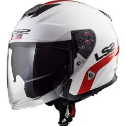 Jet Moto Helm LS2 OF521 SMART Infinity-Rot Blau Weiß