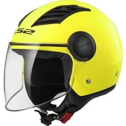 Jet Moto Helm LS2 OF562 Airflow Fest Gelb Fluoreszierend