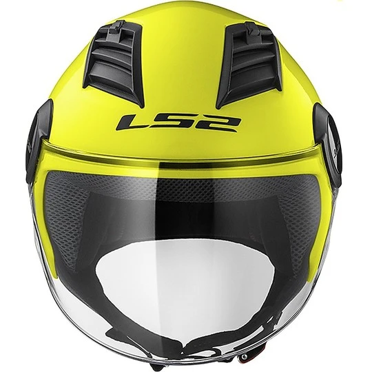 Jet Moto Helm LS2 OF562 Airflow Fest Gelb Fluoreszierend 7 Jet Moto Helm LS2 OF562 Airflow Fest Gelb Fluoreszierend – Bild 5