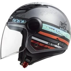 Jet Moto Helm Ls2 OF562 Luftstrom RONNIE Silber Matt Blau -Ls2 Elegant Boutique jet moto helm ls2 of562 luftstrom ronnie silber matt blau 106805