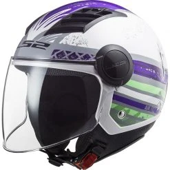 Jet Moto Helm Ls2 OF562 Luftstrom RONNIE Titan Lila