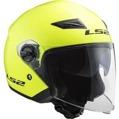 Jet Moto Helm LS2 OF569 Spur Fest Gelb Fluoreszierend -Ls2 Elegant Boutique jet moto helm ls2 of569 spur fest gelb fluoreszierend 86014