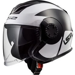Jet Moto Helm LS2 OF570 Gegen Mobil Schwarz Weiß