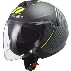 Jet Moto Helm Ls2 OF573 TWISTER 2 Luna Schwarz Matt Titanium