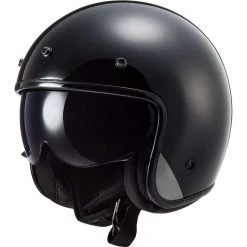 Jet Motorrad Helm Custom Custom Ls2 OF601 BOB Solid Black