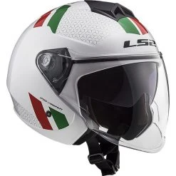 Jet Motorradhelm Ls2 Doppelvisier Ls2 OF573 TWISTER 2 Combo Weiß Grün Rot -Ls2 Elegant Boutique jet motorradhelm ls2 doppelvisier ls2 of573 twister 2 combo weiss gruen rot 85928