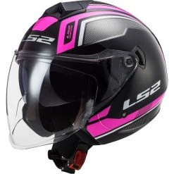 Jet Motorradhelm Ls2 Doppelvisier Ls2 OF573 TWISTER 2 Flix Schwarz Pink