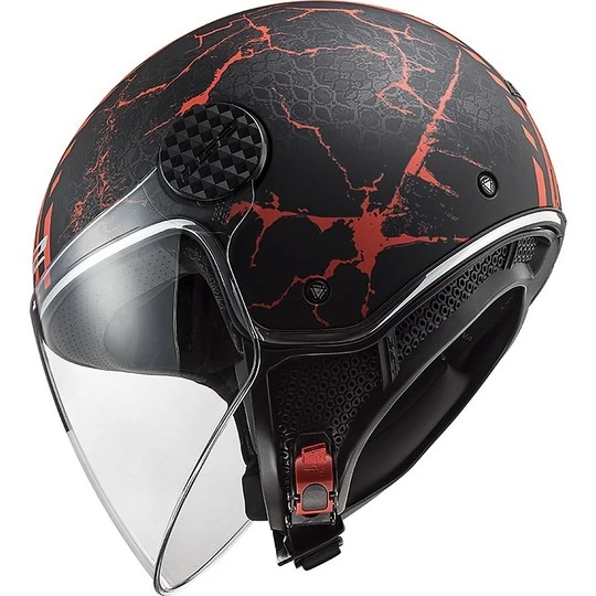 Jet Motorradhelm Ls2 Of558 SPHERE LUX Snake Schwarz Matt Rot 4 Jet Motorradhelm Ls2 Of558 SPHERE LUX Snake Schwarz Matt Rot – Bild 2