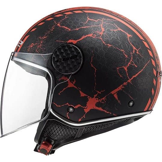 Jet Motorradhelm Ls2 Of558 SPHERE LUX Snake Schwarz Matt Rot 6 Jet Motorradhelm Ls2 Of558 SPHERE LUX Snake Schwarz Matt Rot – Bild 4