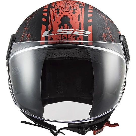 Jet Motorradhelm Ls2 Of558 SPHERE LUX Snake Schwarz Matt Rot 7 Jet Motorradhelm Ls2 Of558 SPHERE LUX Snake Schwarz Matt Rot – Bild 5
