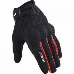 Ls2 Dart 2 Schwarz Rot Sommer Motorradhandschuhe