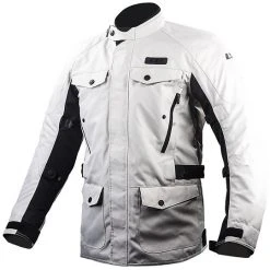 LS2 Metropolis Man WP Hellgraue Technische Motorradjacke Zertifiziert