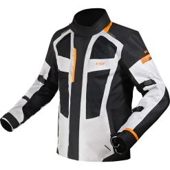 Ls2 Scout CE Grau Schwarz Orange Motorrad Tourismusjacke