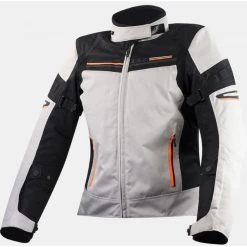 Ls2 Shadow Lady Grau Schwarz Orange Technische Motorradjacke