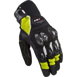 Ls2 Spark 2 AIR CE Schwarz Gelb Sommer Leder Motorradhandschuhe
