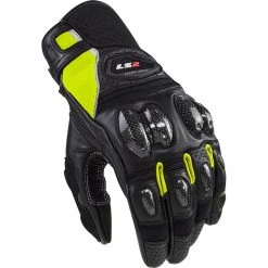 Ls2 Spark 2 CE Schwarz Gelb Sommer Leder Motorradhandschuhe