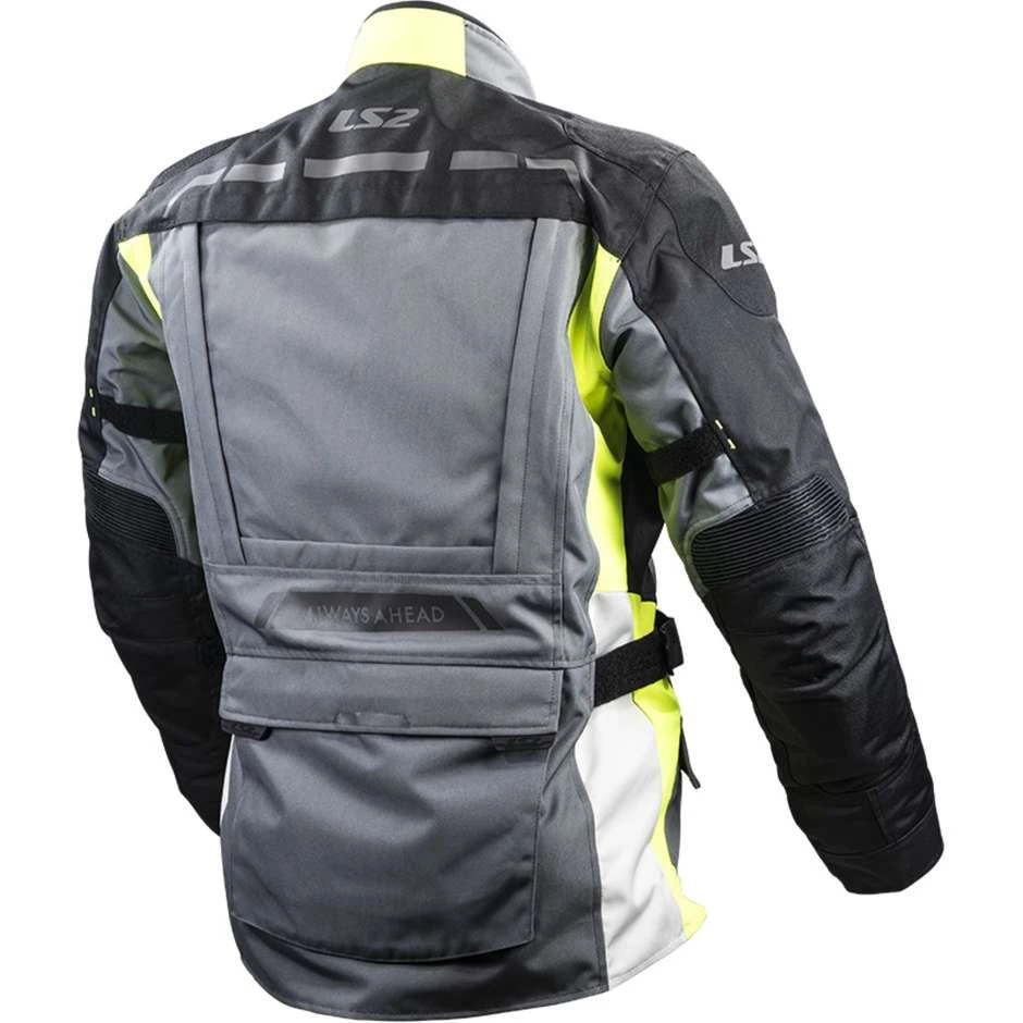LS2 Technische Motorradjacke Lance Man WP Triple Layer Certified Yellow Grey 4 LS2 Technische Motorradjacke Lance Man WP Triple Layer Certified Yellow Grey – Bild 2