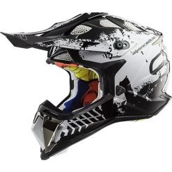 Moto Cross Enduro Helm LS2 MX 470 Subverter Intruder Schwarz Weiß