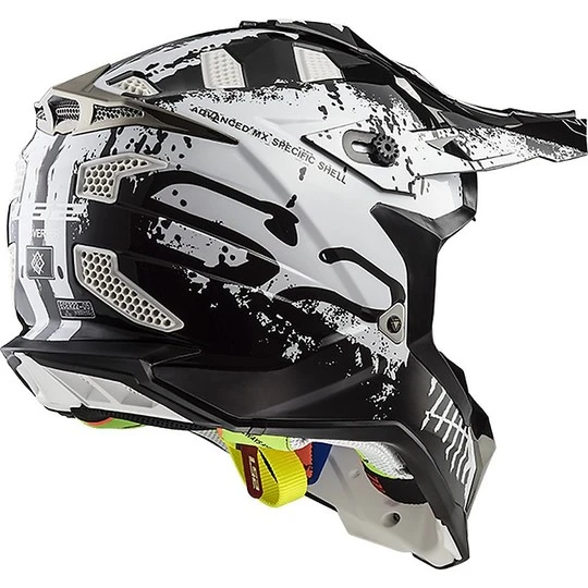 Moto Cross Enduro Helm LS2 MX 470 Subverter Intruder Schwarz Weiß 4 Moto Cross Enduro Helm LS2 MX 470 Subverter Intruder Schwarz Weiß – Bild 2