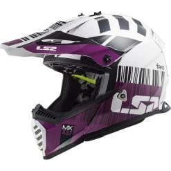 Moto Cross Enduro Helm Ls2 MX437 Schneller Mini XCODE Weiß Lila