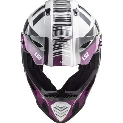 Moto Cross Enduro Helm Ls2 MX437 Schneller Mini XCODE Weiß Lila -Ls2 Elegant Boutique moto cross enduro helm ls2 mx437 schneller mini xcode weiss lila 107002