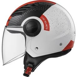Moto Jet Helm OF562 Ls2 Airflow Lang Mit Visier Lange Condor Weiß Rot -Ls2 Elegant Boutique moto jet helm of562 ls2 airflow lang mit visier lange condor weiss rot 86124