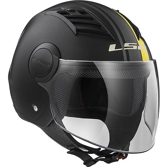 Moto Jet Helm OF562 Ls2 Airflow Lang Mit Visier Lange Metropolis Schwarz Gelb Hy Vision 10 Moto Jet Helm OF562 Ls2 Airflow Lang Mit Visier Lange Metropolis Schwarz Gelb Hy Vision – Bild 8