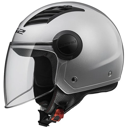 Moto Jet Helm OF562 Ls2 Airflow Lang Mit Visier Lange Silber 4 Moto Jet Helm OF562 Ls2 Airflow Lang Mit Visier Lange Silber – Bild 2