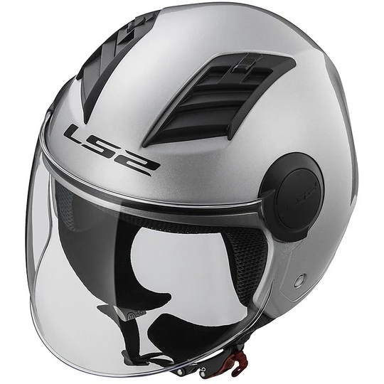 Moto Jet Helm OF562 Ls2 Airflow Lang Mit Visier Lange Silber 6 Moto Jet Helm OF562 Ls2 Airflow Lang Mit Visier Lange Silber – Bild 4