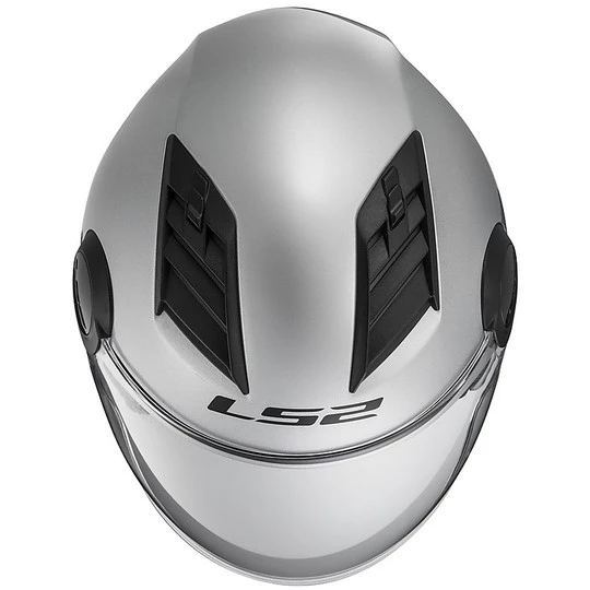 Moto Jet Helm OF562 Ls2 Airflow Lang Mit Visier Lange Silber 9 Moto Jet Helm OF562 Ls2 Airflow Lang Mit Visier Lange Silber – Bild 7