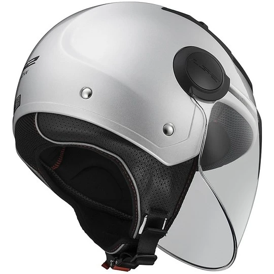 Moto Jet Helm OF562 Ls2 Airflow Lang Mit Visier Lange Silber 11 Moto Jet Helm OF562 Ls2 Airflow Lang Mit Visier Lange Silber – Bild 9