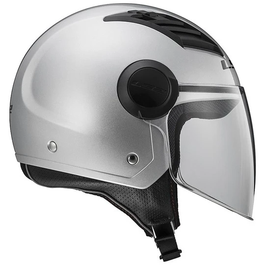 Moto Jet Helm OF562 Ls2 Airflow Lang Mit Visier Lange Silber 13 Moto Jet Helm OF562 Ls2 Airflow Lang Mit Visier Lange Silber – Bild 11