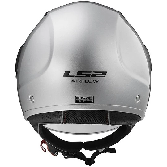 Moto Jet Helm OF562 Ls2 Airflow Lang Mit Visier Lange Silber 14 Moto Jet Helm OF562 Ls2 Airflow Lang Mit Visier Lange Silber – Bild 12