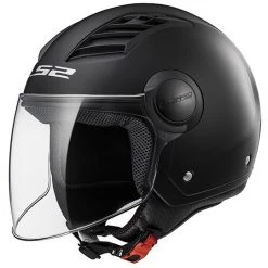 Moto Jet Helm OF562 Ls2 Airflow Lange Visor Mit Langen Schwarzen Matt