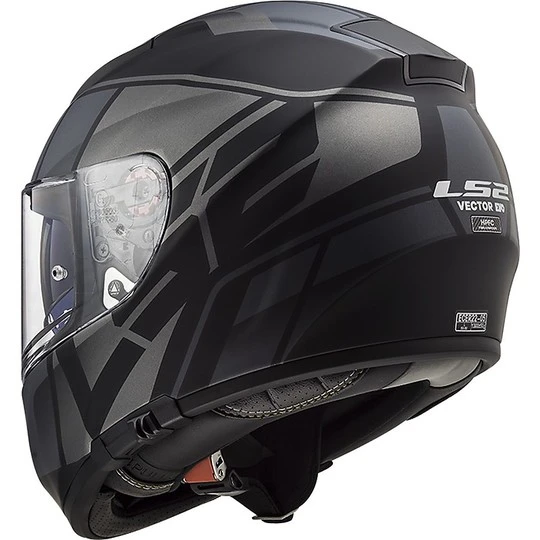 Motorrad Helm HPFC Fiber LS2 FF397 VECTOR Kripton Schwarz Titan Matt 6 Motorrad Helm HPFC Fiber LS2 FF397 VECTOR Kripton Schwarz Titan Matt – Bild 4