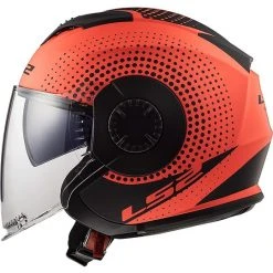 Motorrad Helm Jet Doppel Visier Ls2 OF570 VERSO Spin Orange Fluo Matt -Ls2 Elegant Boutique motorrad helm jet doppel visier ls2 of570 verso spin orange fluo matt 66965