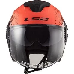 Motorrad Helm Jet Doppel Visier Ls2 OF570 VERSO Spin Orange Fluo Matt -Ls2 Elegant Boutique motorrad helm jet doppel visier ls2 of570 verso spin orange fluo matt 66970