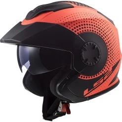 Motorrad Helm Jet Doppel Visier Ls2 OF570 VERSO Spin Orange Fluo Matt -Ls2 Elegant Boutique motorrad helm jet doppel visier ls2 of570 verso spin orange fluo matt 66973