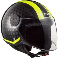 Motorrad Helm Jet LS2 OF558 SPHERE LUX Crush Schwarz Gelb Fluo + Dark Visor -Ls2 Elegant Boutique motorrad helm jet ls2 of558 sphere lux crush schwarz gelb fluo dark visor 134367