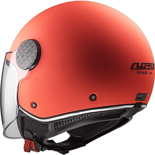 Motorrad Helm Jet Ls2 OF558 SPHERE LUX Solid Matt Orange + Smoky Visier 6 Motorrad Helm Jet Ls2 OF558 SPHERE LUX Solid Matt Orange + Smoky Visier – Bild 4